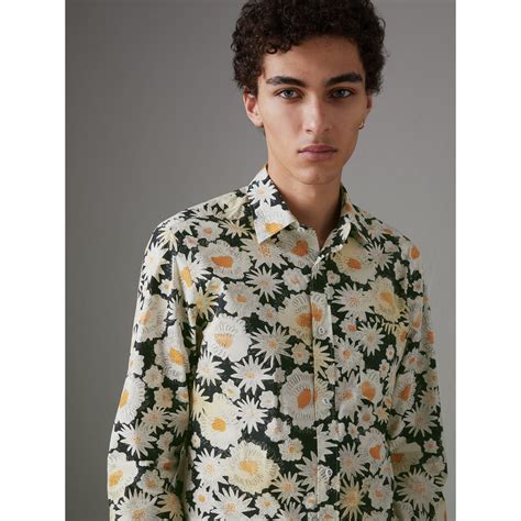 burberry daisy print shirt